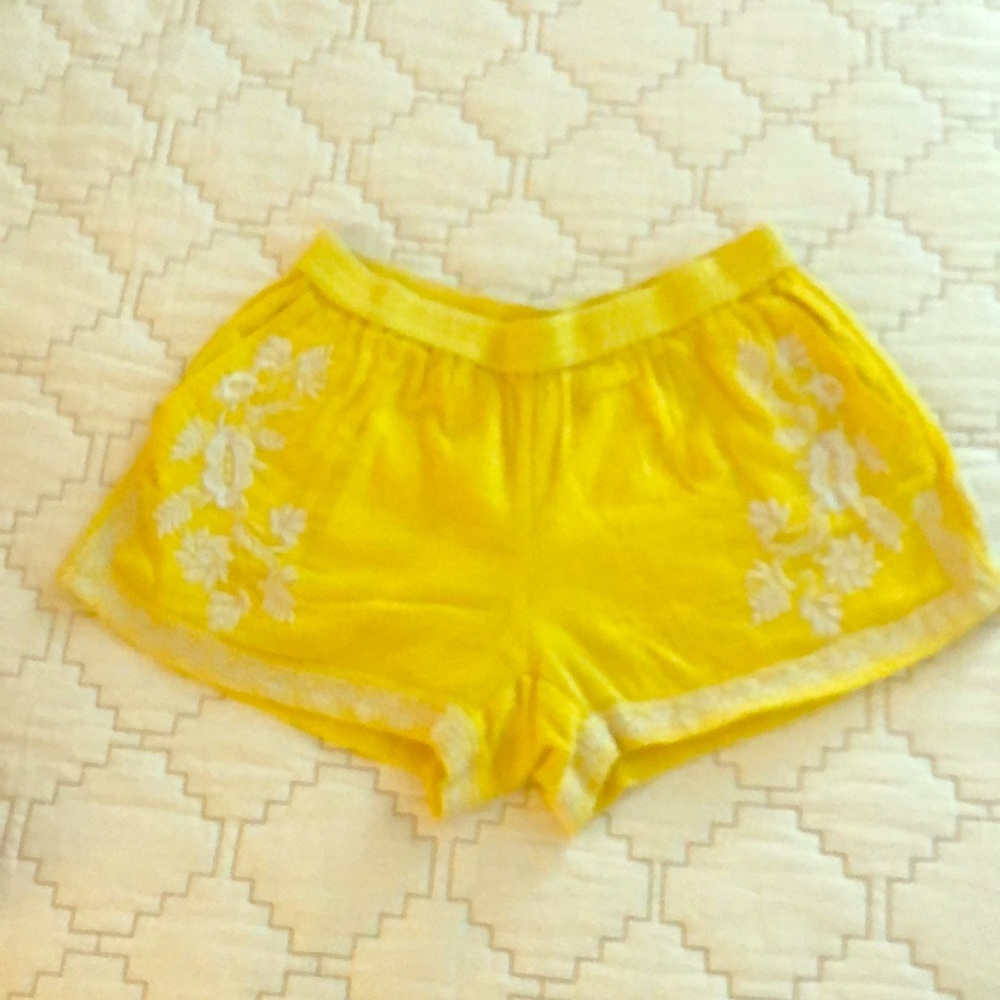 Cute J. Crew yellow summer shorts!